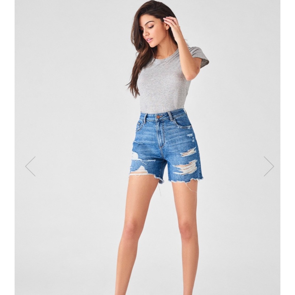 Hepburn High Waisted Denim Shorts - brand new!